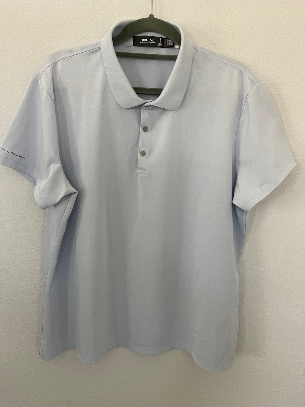 RLX Ralph Lauren Women’s XL Light Blue Performance Golf Polo Shirt